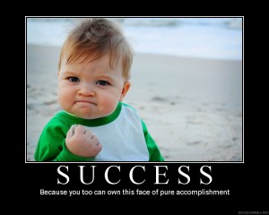 success - you too can own this face of accomplishment